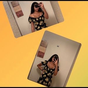 flowy mini floral dress